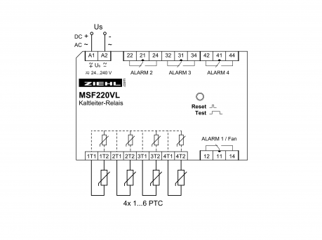 PTC-relays Type MSF220VL