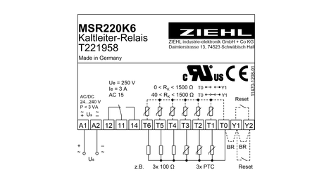 Kaltleiter-Relais Typ MSR220K6