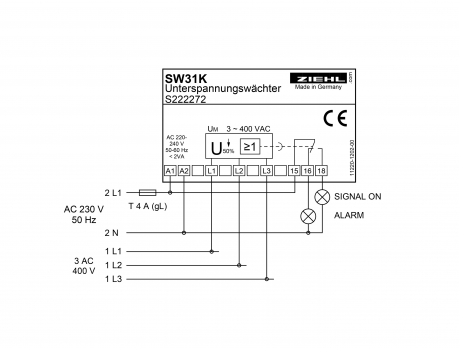 Voltage Monitor for 3-Phase Networks Type SW31K