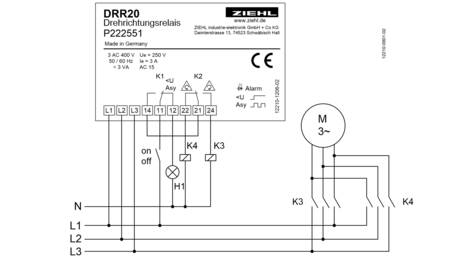 Drehrichtungsrelais Typ DRR20